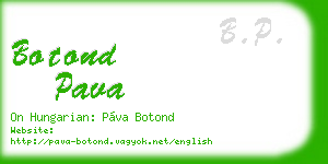 botond pava business card